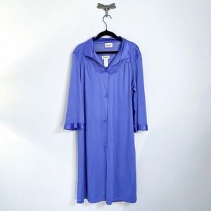 Vanity Fair Vintage Purple Blue Nightgown and Robe Set Small